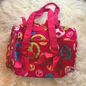 Pink Peace Dance Duffle Bag